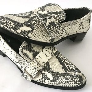 Bleeker & Bond Faux Snakeskin Loafers Shoes